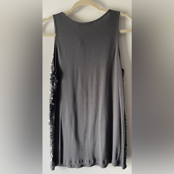 NWT! APT 9 KOHL'S RV $40 METALLIC SEQUIN FRONT TANK TOP IN STEEL GREY SIZE XL - Picture 3 of 3